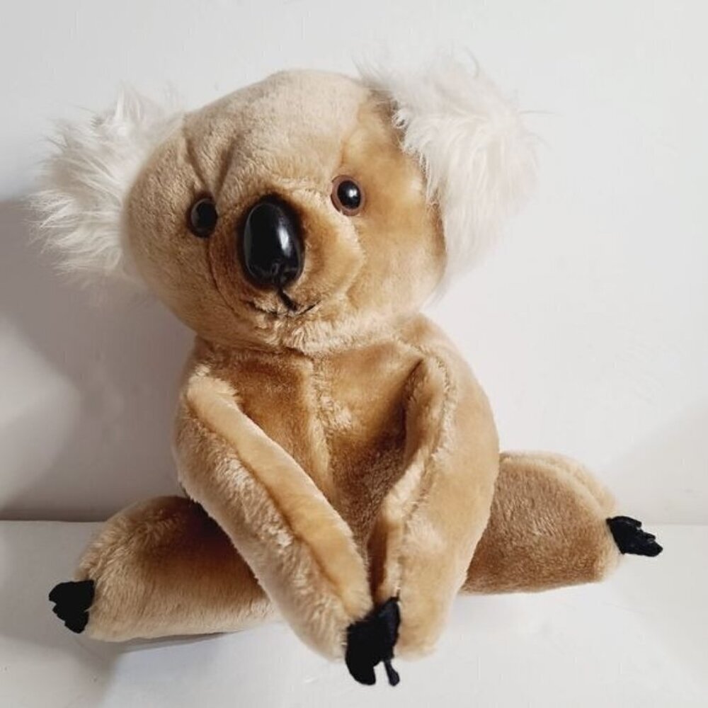 Vintage B.you Toys Tan Plush Koala Bear Stuffed Animal Made in Korea